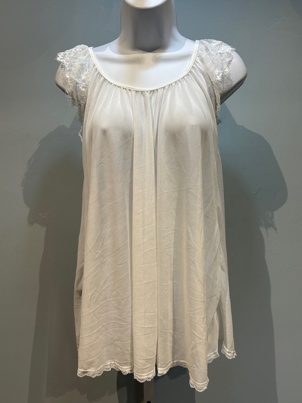 icollection White Babydoll Dress XSmall New with Tags